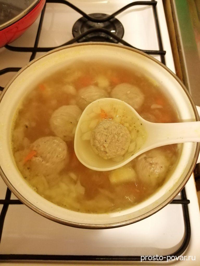 Рецепт легкого супа с фрикадельками